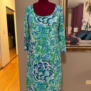 EUC Lilly Pulitzer Kenzie dress in Lazy River Agate size XL